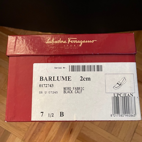 Salvatore Ferragamo Nero Fabric Black Calf flat - Picture 2 of 7